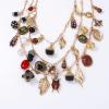 Bohemian Multi Layered Retro Pendant Insect Leaf Geometry Necklace,golden,61+7cm view 2