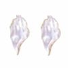 6.9 * 3.4cm Vintage Irregular Alloy Leaf Earrings For Women,pink,6.9 * 3.4cm view 2