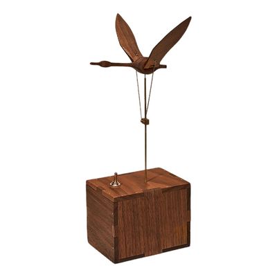 3D Flying Swan Wooden Music Box Model with Elegant Wing Movement and Crystal-Clear Sound, Natural Walnut Wood for Home & Office Decor, Ideal for Adults & Collectors
