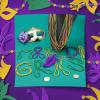50PCS Mardi Gras Beads Bulk, 33'' Metallic Purple Green Gold Mardi Gras Beads Necklaces Accessories, Carnival Beaded Necklace for Parade Throws Costumes Accessory Party Decorations Supplies Favors view 4