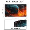HGGJFLYX Playmat with Zone for MTG,24x14 Inch for TCG Playmat with Non-Slip Rubber Base,Smooth Surface Stitched Edges,Magic Card Game Mat with Storage Desk Mousepad,Fiery Ghost Entity view 2