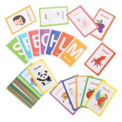 BESPORTBLE Learning Flash Cards Bright Alphabet Cognition for Early Education with Paper and Portable for Interaction