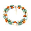 Bohemian Geometric Wooden Bead Ethnic Style Double Layered Necklace For Women,multicolored,44/51+7cm view 1