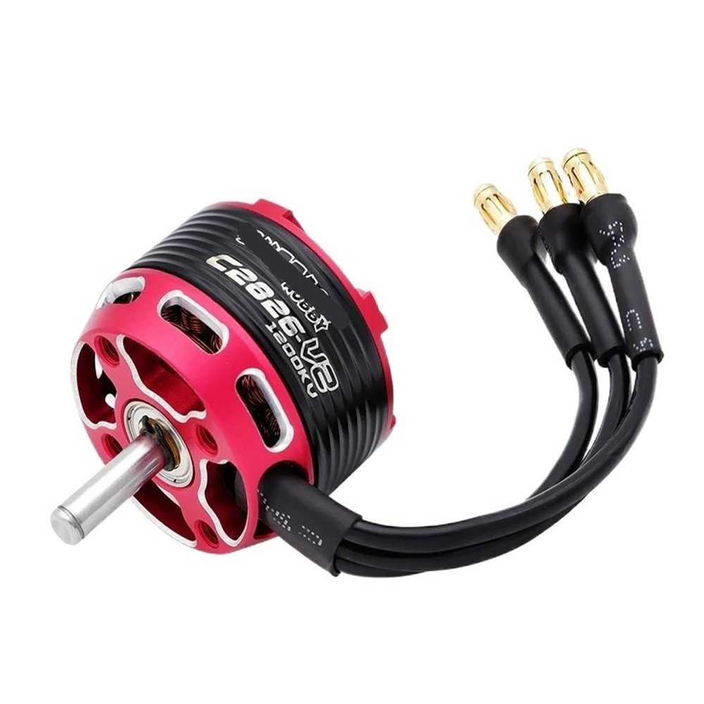 2300KV 1200KV 2200KV 1120KV 1200KV Brushless Outer Rotor Motor 2-4S 20A 30A ESC Combination Set(C2826-V2 1200KV 20A)