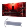 HGGJFLYX Playmat with Zone for MTG,24x14 Inch for TCG Playmat with Non-Slip Rubber Base,Smooth Surface Stitched Edges,Magic Card Game Mat with Storage Desk Mousepad,Red Path of Skulls view 1
