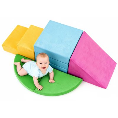 Tykacna 5pcs Foam Climbing Blocks for Toddlers 1-3, Safety First Baby Toddler Climbing Toys Indoor,Soft Play Toys for Infant, Ideal Crawling and Exploration Play Set for Baby Gym/Toddler Playground
