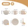 15Pcs/Set Kids Tea Party Set Safe Silicone Heat Proof Pretend Play Toys Include Teapot/Coasters/Teacups/Spoons Shockproof Play Tea Ideal Ideal for Girls Boys view 4