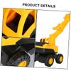 Beaupretty Yellow Medium Excavator Sand Digger for Lightweight Plastic Car Model Beach Early Learning Enjoyable Activity for Sandbox and Outdoor Fun view 3