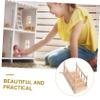 DECHOUS Miniature Wooden Staircase with Handrail Safe Dollhouse Furniture Accessory for Craft Projects and Mini Scene Models Realistic Tiny Stair Decor for Home School and Kindergarten view 3