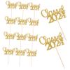 BESPORTBLE 15pcs Class of Graduation Cupcake Toppers Gold Cake Decorations for Party Centerpiece Dessert Picks Safe and Unique Party Supplies view 1