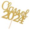 BESPORTBLE 15pcs Class of Graduation Cupcake Toppers Gold Cake Decorations for Party Centerpiece Dessert Picks Safe and Unique Party Supplies view 3