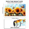 HGGJFLYX Playmat with Zone for MTG,24x14 Inch for TCG Playmat with Non-Slip Rubber Base,Smooth Surface Stitched Edges,Magic Card Game Mat with Storage Desk Mousepad,Sunflower Butterfly Field view 2