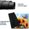 HGGJFLYX Playmat with Zone for MTG,24x14 Inch for TCG Playmat with Non-Slip Rubber Base,Smooth Surface Stitched Edges,Magic Card Game Mat with Storage Desk Mousepad,Sunflower Butterfly Field view 4