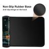 HGGJFLYX Playmat with Zone for MTG,24x14 Inch for TCG Playmat with Non-Slip Rubber Base,Smooth Surface Stitched Edges,Magic Card Game Mat with Storage Desk Mousepad,Witchy Black Cat Crescent Moon view 3