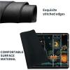 HGGJFLYX Playmat with Zone for MTG,24x14 Inch for TCG Playmat with Non-Slip Rubber Base,Smooth Surface Stitched Edges,Magic Card Game Mat with Storage Desk Mousepad,Witchy Black Cat Crescent Moon view 4