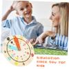 YARNOW Multicolor Wooden Clock for Educational Teaching Shape Color Recognition Early Learning Practical Clock view 3