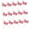 ULTECHNOVO 15pcs Graduation Cupcake Toppers Class of Party Cake Picks Red Graduation Cake Decorations for Season Celebration and Dessert Table Centerpiece view 1