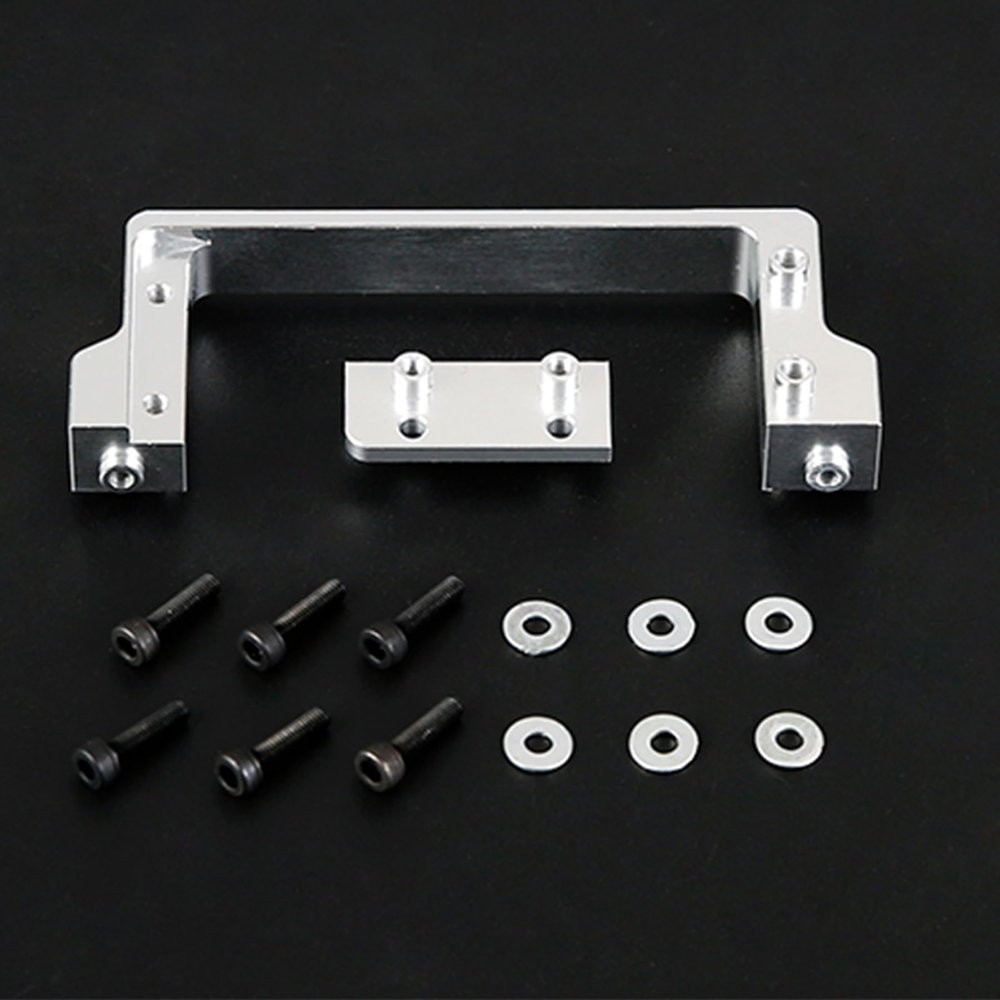 FLMLF CNC Metal Steering Servo Bracket Kit Silver for 1/5 HPI Baja 5B RV KM RC Car Part