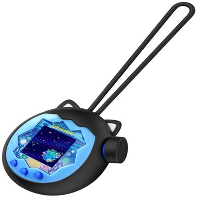 Geiomoo Silicone Cover for Tamagotchi Paradise Case Interactive Virtual Pet, Soft Flexible Scratch Resistant Protective (Black)