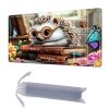 HGGJFLYX Playmat with Zone for MTG,24x14 Inch for TCG Playmat with Non-Slip Rubber Base,Smooth Surface Stitched Edges,Magic Card Game Mat with Storage Desk Mousepad,Glasses Hedgehog Book view 1