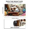 HGGJFLYX Playmat with Zone for MTG,24x14 Inch for TCG Playmat with Non-Slip Rubber Base,Smooth Surface Stitched Edges,Magic Card Game Mat with Storage Desk Mousepad,Glasses Hedgehog Book view 2