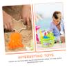 Beaupretty 8pcs Beach Bucket Sand Castle Set Random Color Reusable Sand Molds Safe Non-Toxic Playset for Boys Outdoor Holiday Fun Random Color view 3