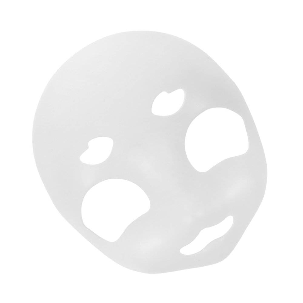 BESPORTBLE DIY White Fursuit Head Mask Unpainted Plastic Animal Halloween Masquerade Costume Accessory Lightweight Comfortable Fit for Cosplay Parties Carnival