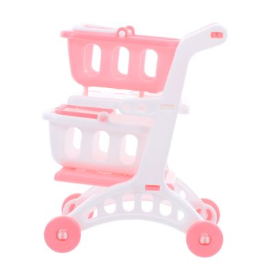 BESPORTBLE 8pcs Mini Pretend Play Grocery Shopping Carts for Lightweight Double Plastic Utility Handcarts Ergonomic Grip and Portable Decorative Ornaments for Social Interaction and Learning