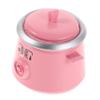 KOMBIUDA Portable Mini Rice Cooker Dollhouse Kitchen Accessory Metal Model for Play and Decoration Realistic Pink Miniature Appliance Encouraging Creative Role Play and Educational Fun view 1