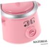 KOMBIUDA Portable Mini Rice Cooker Dollhouse Kitchen Accessory Metal Model for Play and Decoration Realistic Pink Miniature Appliance Encouraging Creative Role Play and Educational Fun view 3
