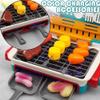 35 Pcs Kids BBQ Toy Grill Set, Kid BBQ Grill Kitchen Playset with Smoke and Sound & Light, Role Play Kitchen Accessories, Christmas Birthday Gift for Boys & Girls Ages 4-8 (Pink 1set) view 4