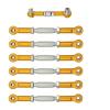 Compatible with Traxxas for Slash 4X4 for VXL 2WD for Rustler for Hoss 1/10 RC Car Parts Metal Turnbuckles Camber Link Rod Linkage Set RC Accessory view 3