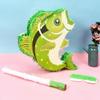 Bafei Fish Piata for Fishing Birthday Party Supplies, 15.7x13.7x2.4 Inch Fish Shaped Pinata with Stick & Blindfold, Sea Animal Theme Party Decorations for Birthday Party view 4