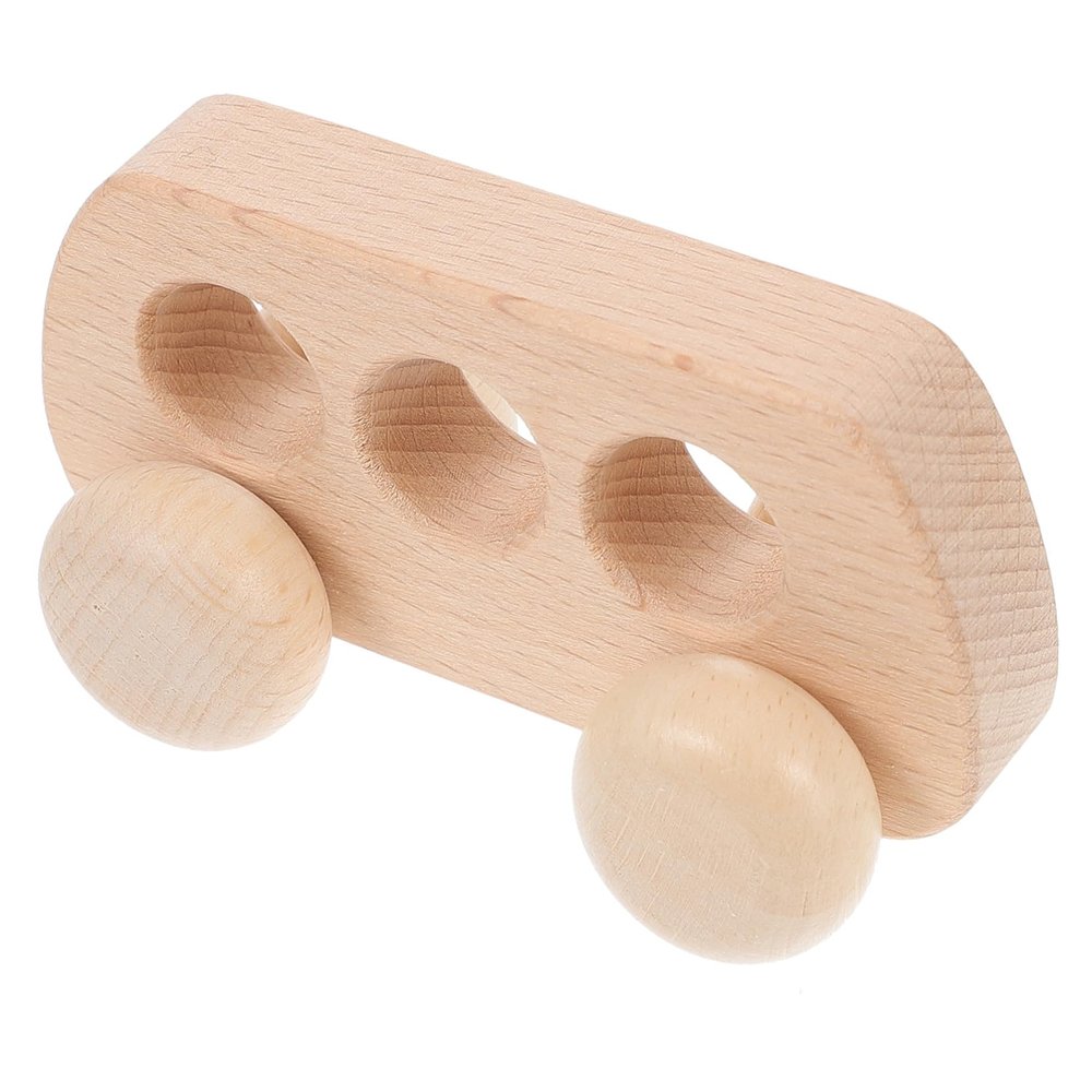 Abaodam Wooden Push Car for Grasping and Finger Flexibility Training Smooth Beech Wood Construction Sturdy Anti-Fall Design Safe Sensory for Boy Girl and Birthday