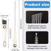 2pcs Cup Lid Cleaning Brush Set, Multifunctional Gap Cleaner & Straw Brush with Long Narrow and Short Wide Brushes, Portable Bottle Cleaning Kit for Baby Bottle, Sippy Cup, Teapot Spout, Tumbler Tubes view 2