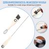 2pcs Cup Lid Cleaning Brush Set, Multifunctional Gap Cleaner & Straw Brush with Long Narrow and Short Wide Brushes, Portable Bottle Cleaning Kit for Baby Bottle, Sippy Cup, Teapot Spout, Tumbler Tubes view 3