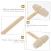 Vaguelly 36pcs Wooden Hammer Natural Wood Mallet Smooth Polished Surface Safe for Boys Birthday Presents Fun Knocking Play Props view 4