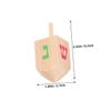Uonlytech 10 Pcs Wooden Dreidel Spinning Tops for Natural Wood Educational Smooth Stable Spin for Hanukkah Fiesta Party Supplies view 2