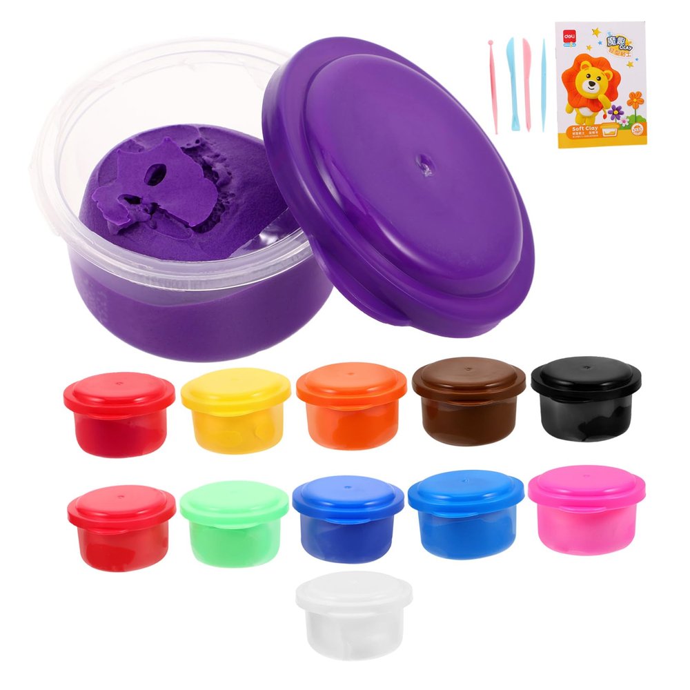 BESPORTBLE Super Light Modeling Clay Kit for Bright Colors and Clay Shaping Tools Easy to Shape and Clean for DIY Crafts School Projects and Creative Handcraft Supplies