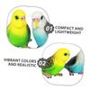 SUPVOX 6pcs Realistic Fake Parakeet Figurines Plastic Bird Parrot with Authentic Look for Educational Play Decorative Display and Creative Fun view 3