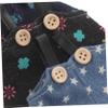 Abaodam 3pcs Plush Doll Overalls Soft Denim Strap Style Clothes for Stuffed Animals and Dolls DIY Dress Up Accessories Fit Mini Outfits for Plush Bear Clothing view 3