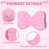 Gemscream Pink Bow Piata Girl Birthday Party Decorations Heart Bowtie Piata Set with Stick Blindfold for Coquette Birthday Bridal Baby Shower Wedding Bachelorette Celebration Decor Supplies view 3