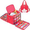 ZIOZERTT Carrying Case Compatible with Little Tikes Story Dream Machine Books Starter Set,Portable Storage Bag for Story Books and Character with Handle and Shoulder Strap,Red,Case Only view 1