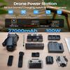 LKTOP Drone Power Station for DJI, Super Fast USB-C Charger Portable Power Packs for Potensic/Holy Stone/Skyrover Drones/Charging Hub/Controller/Camera (27000mAh, 100WH, 5 Ports, LCD Screen, LED Mode) view 2