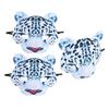 Abaodam 3pcs Halloween Snow Leopard Half Face Masquerade Animal Masks Lightweight EVA Party Costume Dress Up Props for Carnival Cosplay and Jungle Theme Events view 1