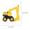 Abaodam Yellow Plastic Excavator Beach Small Lightweight Sand Play Vehicle for Early Learning and Creative Fun Gift for Beach Sandbox view 2