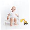 Abaodam Yellow Plastic Excavator Beach Small Lightweight Sand Play Vehicle for Early Learning and Creative Fun Gift for Beach Sandbox view 4