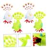 Abaodam 4pcs Wind-up Peacock for Abs Material Clockwork Playthings with Nonslip Texture Rounded Edges Crawling Encouragement for Boys view 4