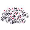 50Pcs Dice Set, Acrylic 6 Sided Dice, 8mm Mini with Black & Red Dots for Table Board Games, Teaching Math, Activity, Casino Theme, Party Favors, 6 Sided, Set view 1