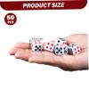 50Pcs Dice Set, Acrylic 6 Sided Dice, 8mm Mini with Black & Red Dots for Table Board Games, Teaching Math, Activity, Casino Theme, Party Favors, 6 Sided, Set view 4